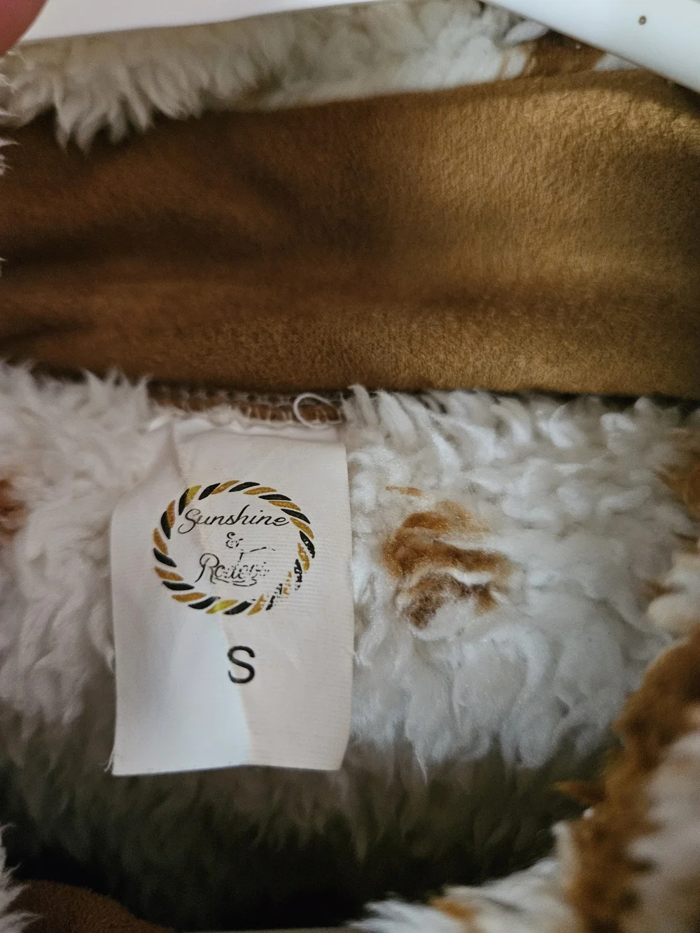 Cozy Sherpa Half-Zip Jacket - Brown & White